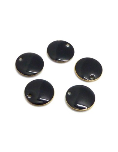 R-5 petits sequins émaillés recto/verso 10,5mm...