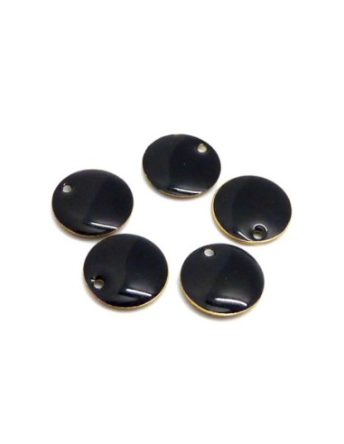 R-5 petits sequins émaillés recto/verso 10,5mm...