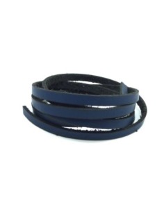 R-1m lanière cuir 5mm de couleur bleu marine