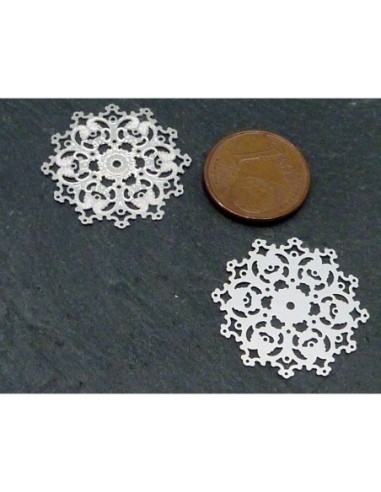 R-2 Estampes en filigrane rosace très fine,...