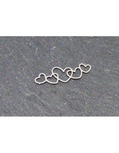 Fermoir aimanté pour lanière de 10mm en métal argenté lisse