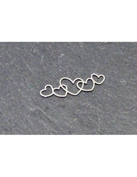 Fermoir aimanté pour lanière de 10mm en métal argenté lisse