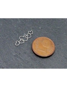 Fermoir aimanté pour lanière de 10mm en métal argenté lisse 2