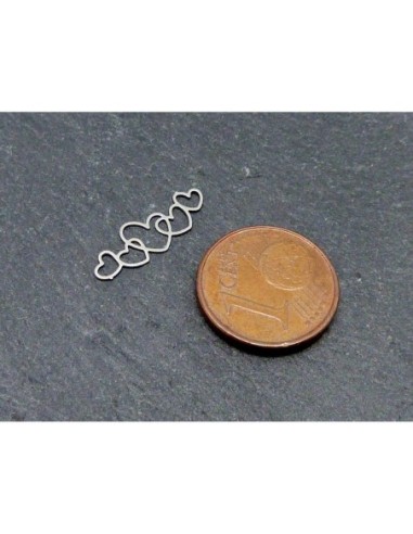 Fermoir aimanté pour lanière de 10mm en métal argenté lisse