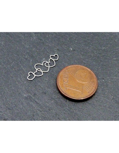 Fermoir aimanté pour lanière de 10mm en métal argenté lisse