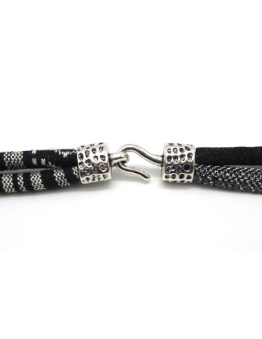 Fermoir crochet en métal argenté