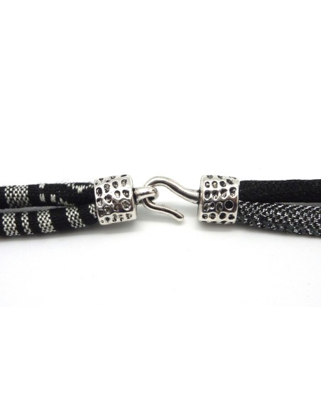 Fermoir crochet en métal argenté