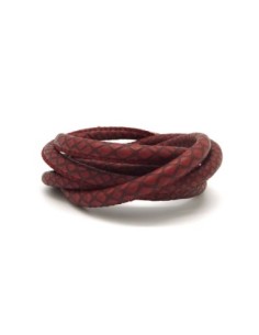 Simili cuir rouge mat motif écaille