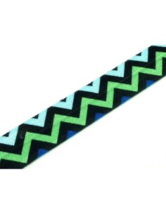 R-1m Ruban élastique 15mm motif zigzag triangle... 2