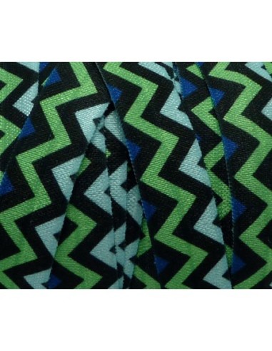 R-1m Ruban élastique 15mm motif zigzag triangle...