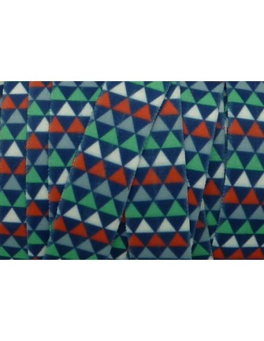 Ruban élastique plat fantaisie motif géométrique