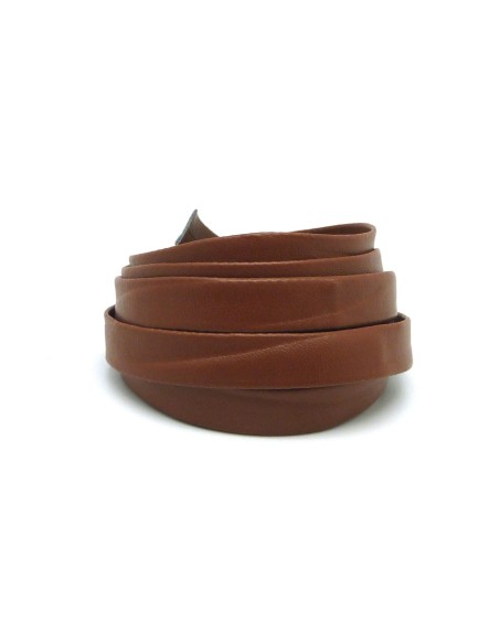 R-1,20m Lanière simili cuir 10mm de couleur marron noisette - cuir synthétique