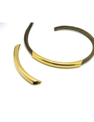 Tube doré pour création de collier tendance