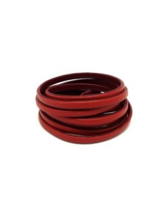 1,6M Cordon plat cuir synthétique bicolore rouge /... 2