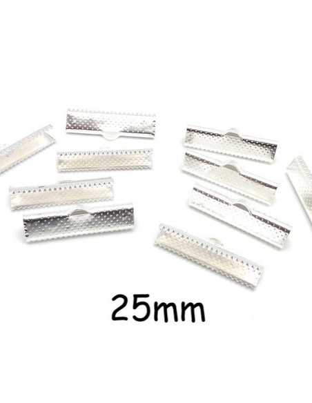 Embout griffe argenté 25mm