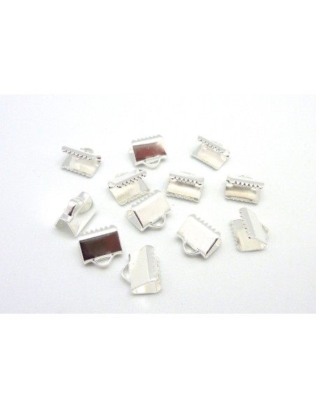 Serre ruban en métal argenté brillant blanc lisse pas cher