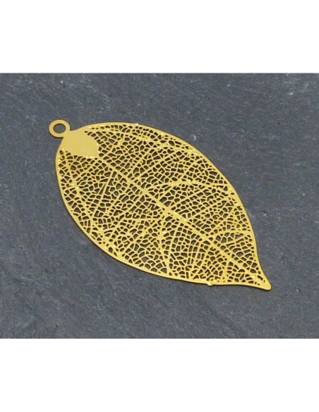 R-2 Estampes feuille en filigrane très fine, légère et stylisé 49,4mm en métal doré