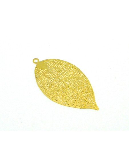 R-2 Estampes feuille en filigrane très fine, légère et stylisé 49,4mm en métal doré