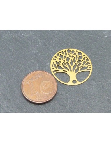 Connecteur en métal doré arbre de vie