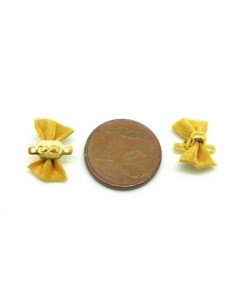 2 Connecteur mini noeud en maille comme tissé, style organza en métal doré 12,7mm x 9mm 2
