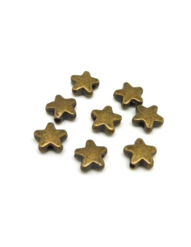 Petite perle étoile bronze en métal