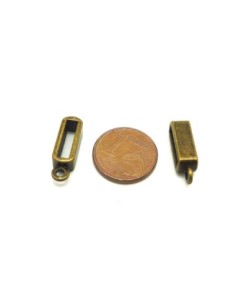 Support breloque pour lanière en metal de couleur bronze 2