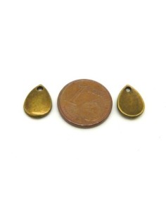 Breloque pétale en métal couleur bronze 2
