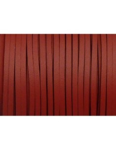 Lanière simili cuir 2,5mm rouge