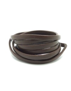 1,2M Cordon plat cuir synthétique 6mm de couleur marron...
