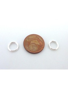 anneaux de jonction 8mm x 1mm en métal argenté brillant blanc 2