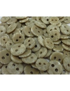 12 Boutons connecteur rond vert kaki pâle, marbré