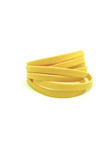 R-1,3m Cordon plat cuir synthétique texturé 5mm...