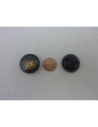 6 Boutons moulé connecteur Vintage rond noir,...