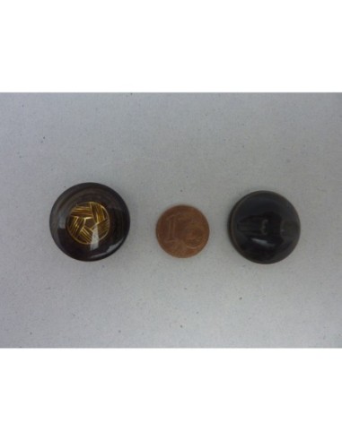 6 Boutons moulé connecteur Vintage rond noir,...
