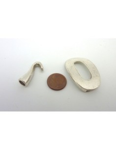 R-Lot de 5 Fermoirs crochet rectangle 38 x 25mm en métal... 2