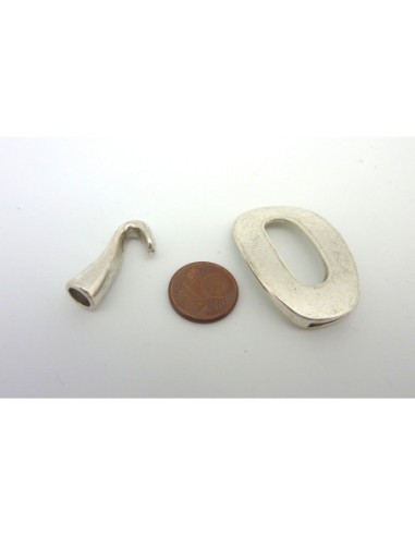 R-Lot de 5 Fermoirs crochet rectangle 38 x 25mm...