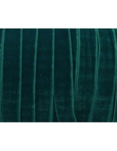 Ruban élastique velours 10mm vert pin