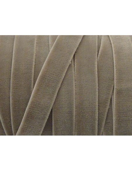 Galon élastique beige clair 10mm en velours