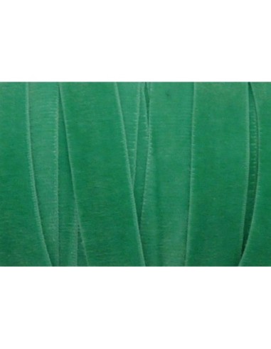 R-1m Ruban élastique plat velours 10mm vert d'eau vert opaline pour headband par exemple