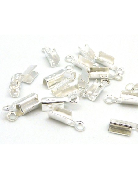 Embout serre fil en métal argenté pour cordon de 2mm
