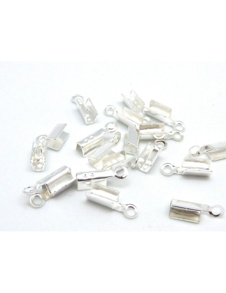 Serre fil argenté pour cordon de 2mm