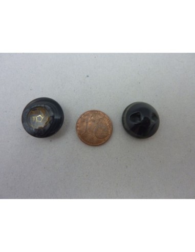 6 Boutons moulé connecteur Vintage rond noir,...