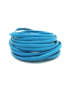 2,8m Lanière vinyle à pois tacheté 3,5mm de couleur bleu
