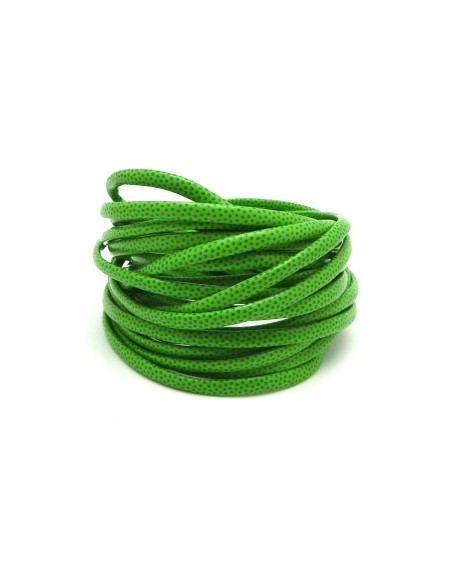 2,8m Lanière vinyle à pois tacheté 3,5mm de couleur vert