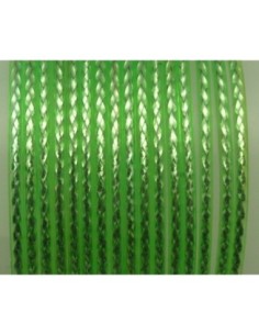 Fil scoubidou, cordon de plastique vert reflet brillant...