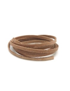 R-50cm Lanière Cuir plat 3,5mm marron beige naturel... 2