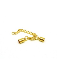 Fermoir mousqueton embout rond pour cordon de 5mm en...