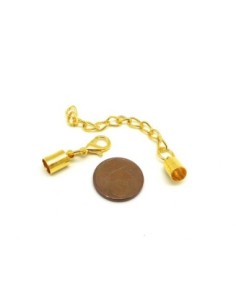 Fermoir mousqueton embout rond pour cordon de 5mm en... 2