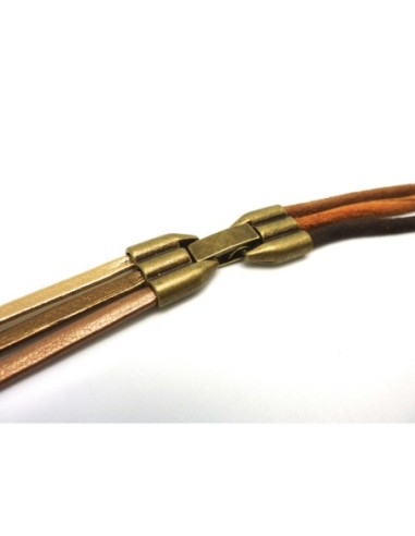Fermoir bronze clip multirang pas cher