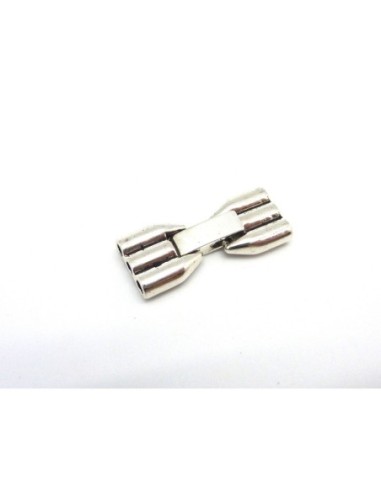 Fermoir argenté pour 3 cordons de 3mm en métal argenté 